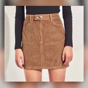 Hollister - Ultra High-Rise Corduroy 100% Cotton Mini Skirt